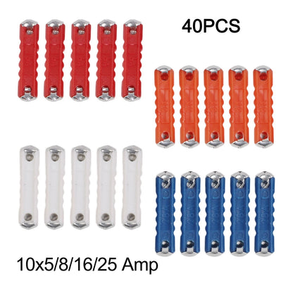 40 Piece Ceramic Fuse Kit for Classic Continental Cars (Torpedo Fuse)
