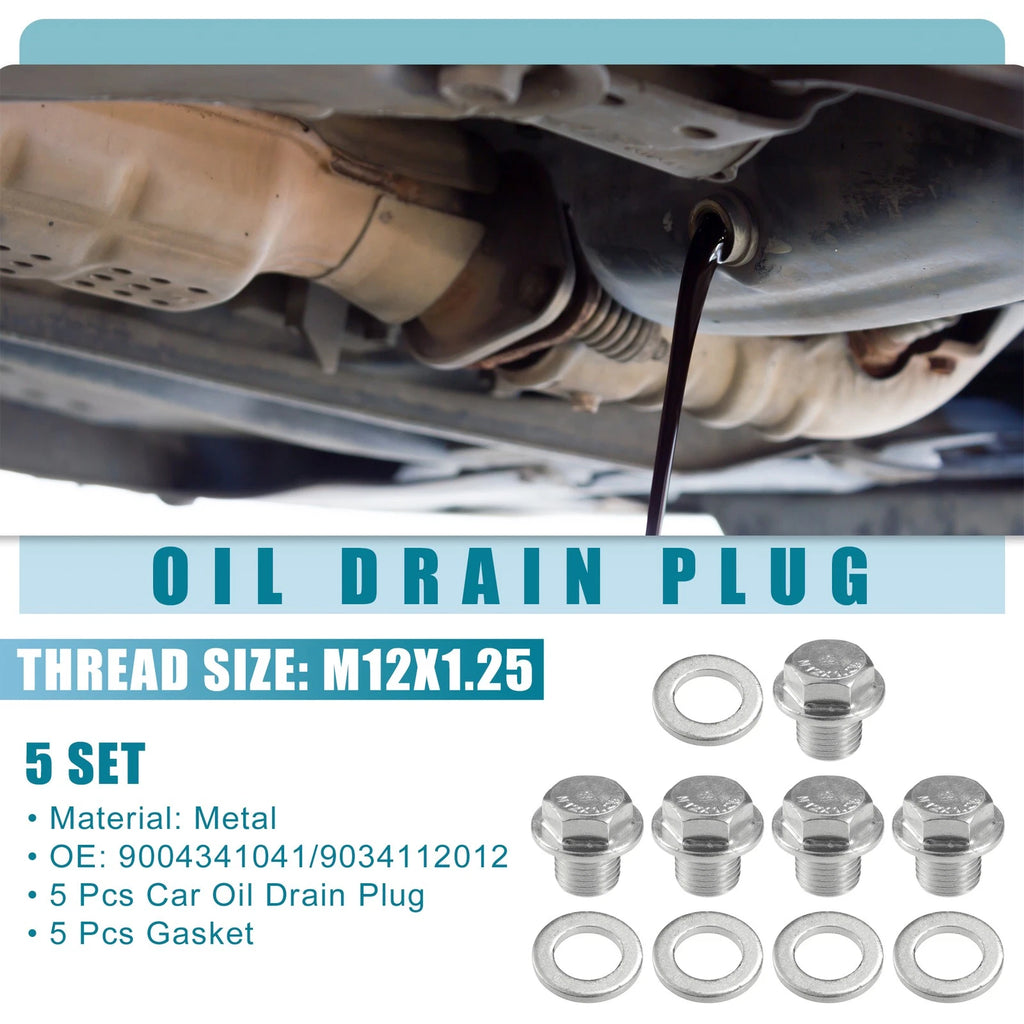 Oil Drain Plug Gasket Set Replacement for Toyota 4Runner (1986–1987)