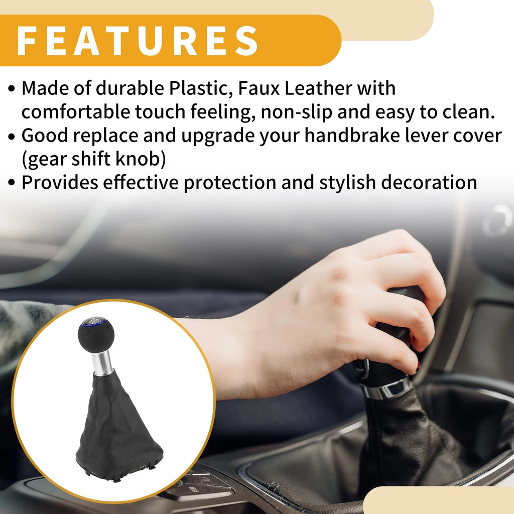 Manual Shift Knob with Boot Cover Replacement for Audi A3 (2008–2013)