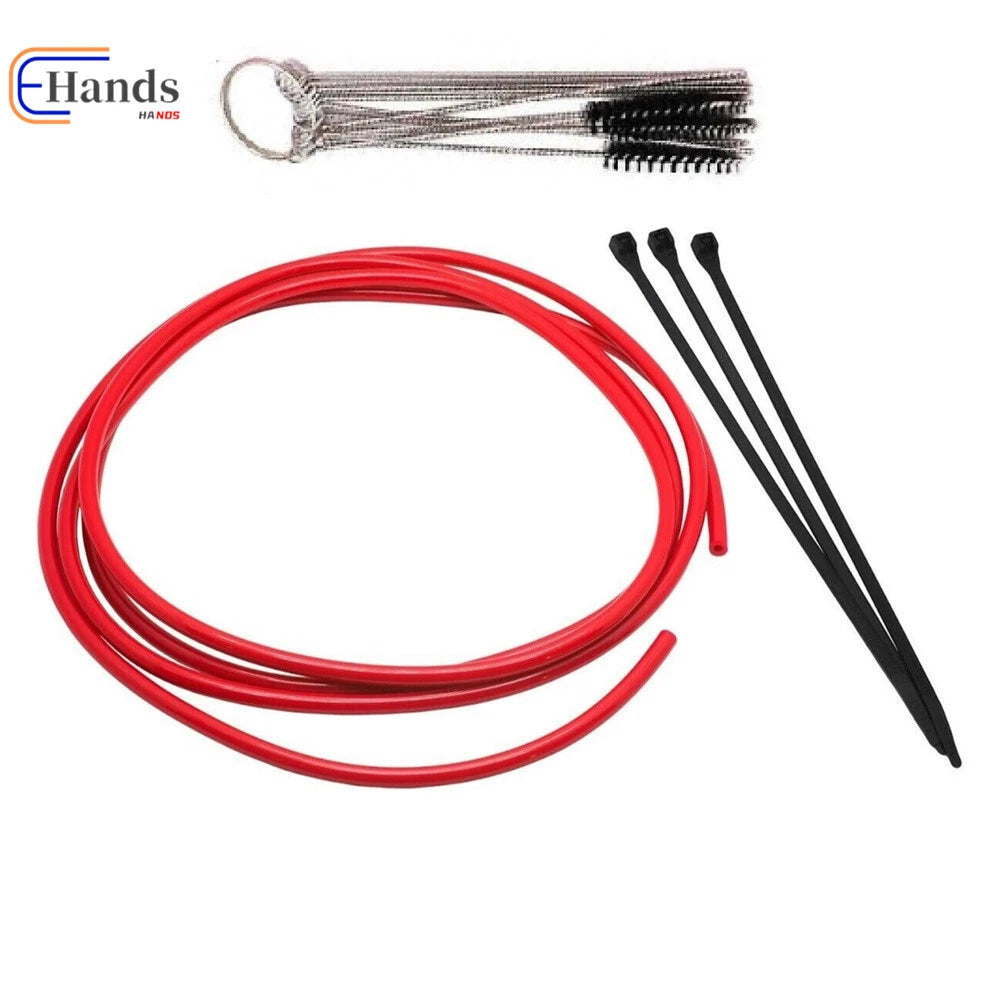 Red Carburetor Vent Hose Kit for Keihin FCR MX Mikuni Carb (8.5 Feet)