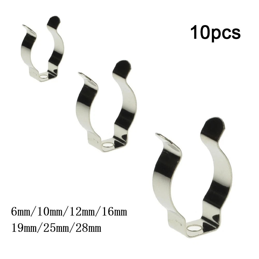 10 Pack Stainless Steel Tool Storage Clips for Garage Organization