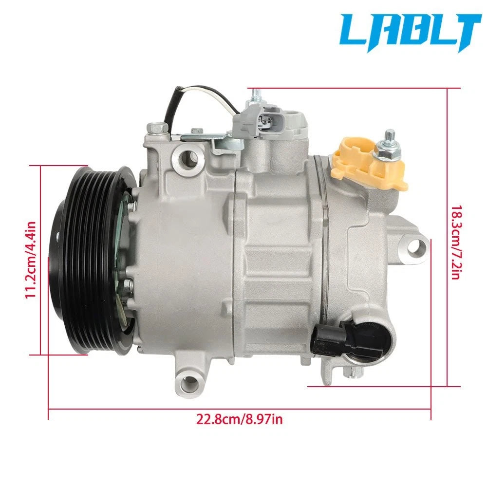 A/C Compressor + Clutch for Chrysler 300 Dodge Challenger (2005–2010)