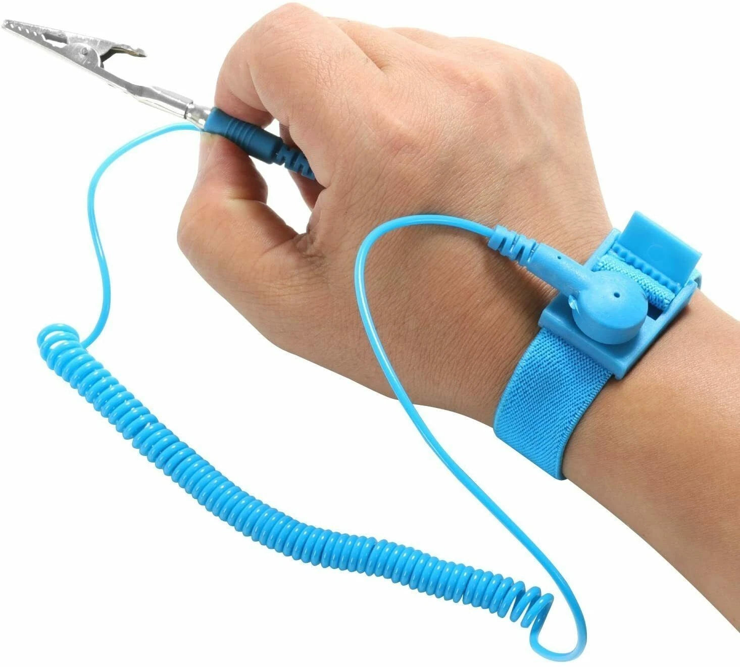 Anti-Static Wrist Strap ESD Grounding Strap with Removable Clip (1 Pcs)