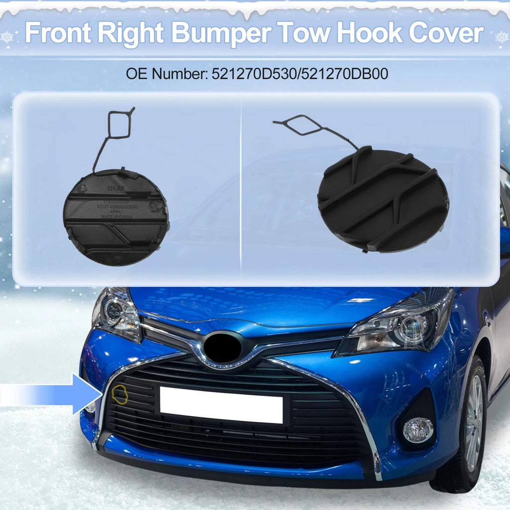 Tow Hook Cover Cap Right Front Replacement for Toyota Prius V (2014–2017)