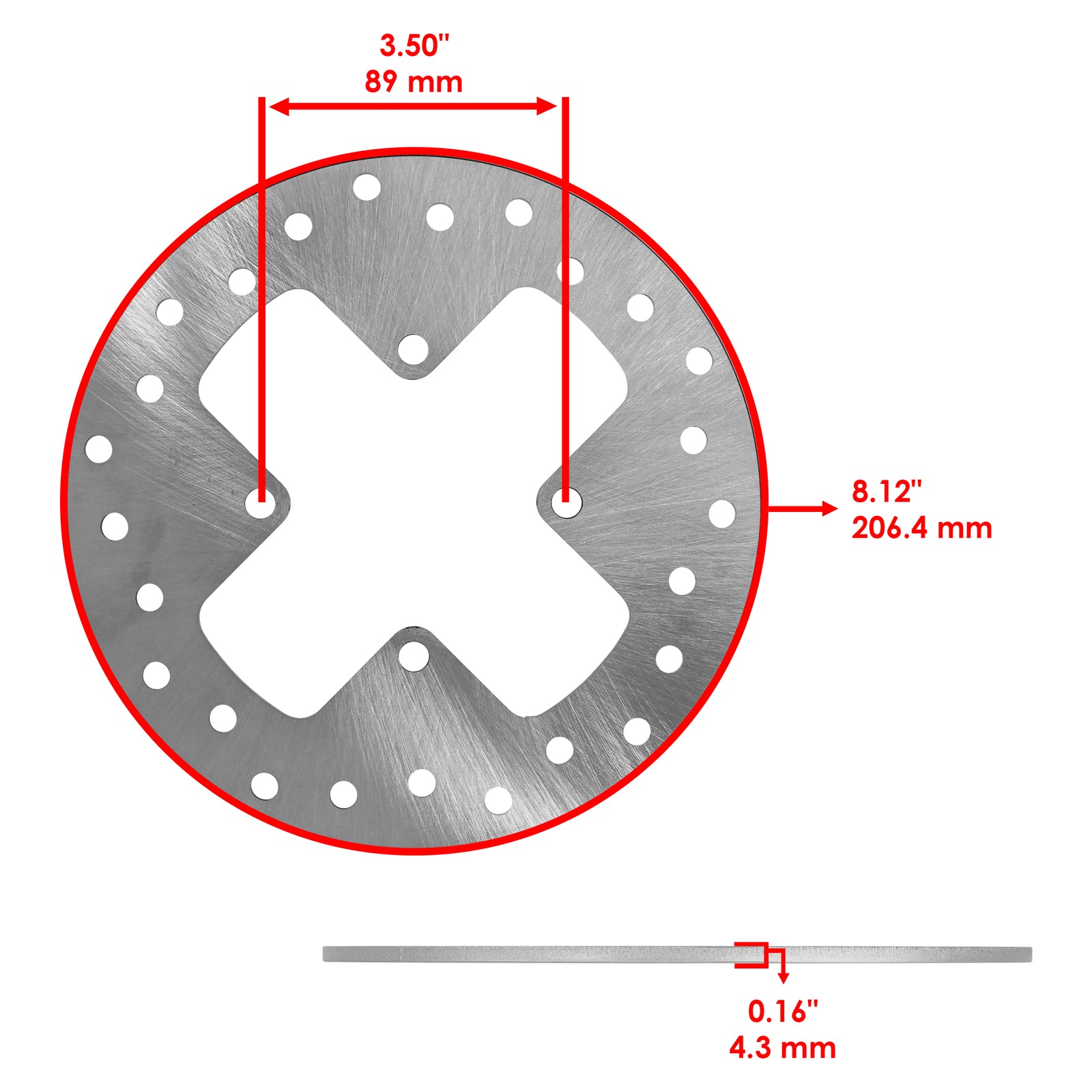 Front Brake Disc Rotor Replacement for Can Am Outlander 400 (2003–2014)