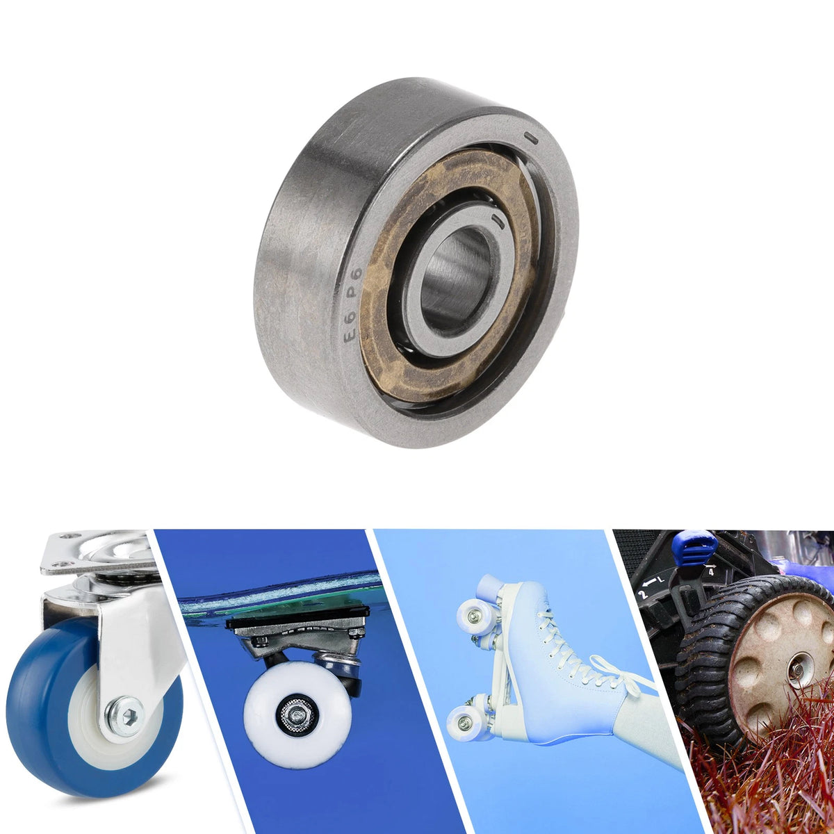 E6 Deep Groove Ball Bearings for Scooter Skateboard Wheel (6x21x7mm)