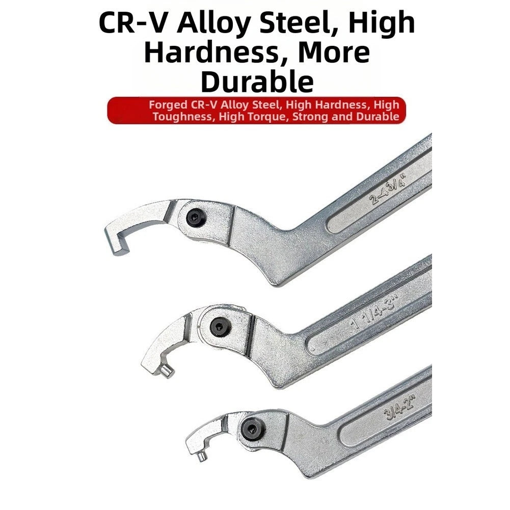 Hook Spanner Wrench for Motorcycle Shock Absorber & Water Meter Nuts