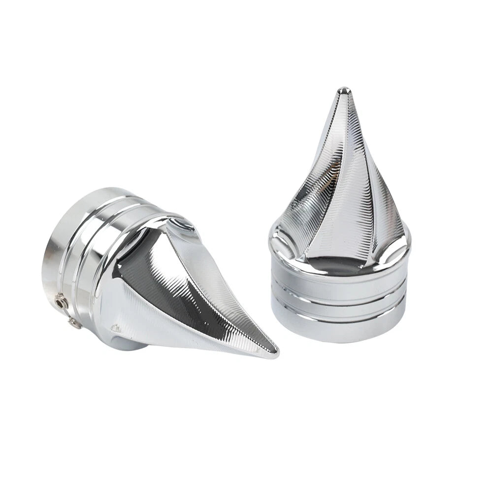 Front Axle Nut Cap Cover for Harley Touring Road Street Glide Softail Chrome