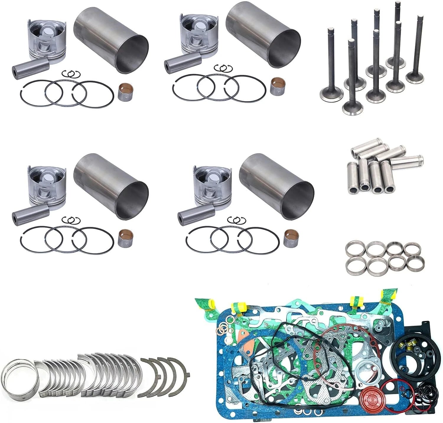Engine Overhaul Rebuild Kit for Kubota V2607-CR-E4B (2000–2023)