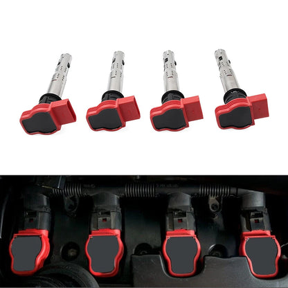 Set of 4 Ignition Coils UF529 for Audi A3 A4 A5 Q5 TT, VW Beetle Golf Jetta Passat