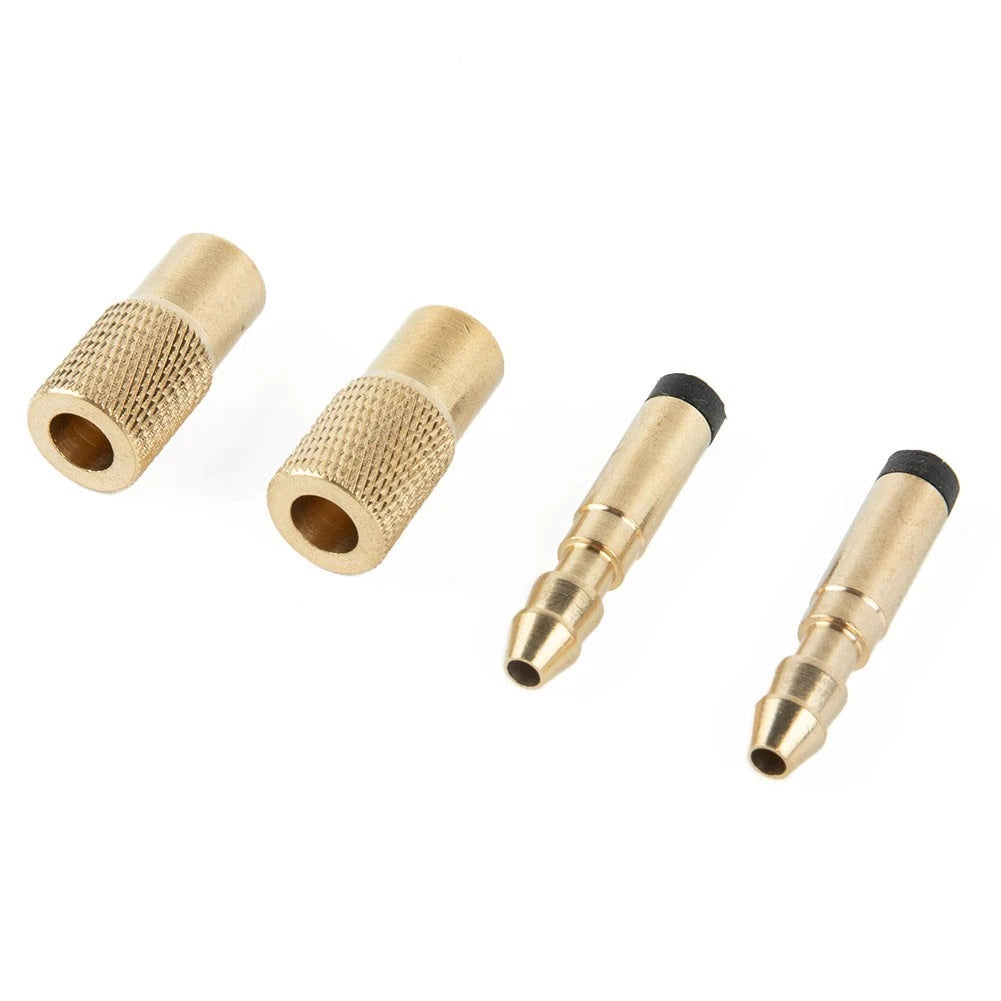 Set of 2 Tyre Inflator Valve Connectors for Car 6mm Copper