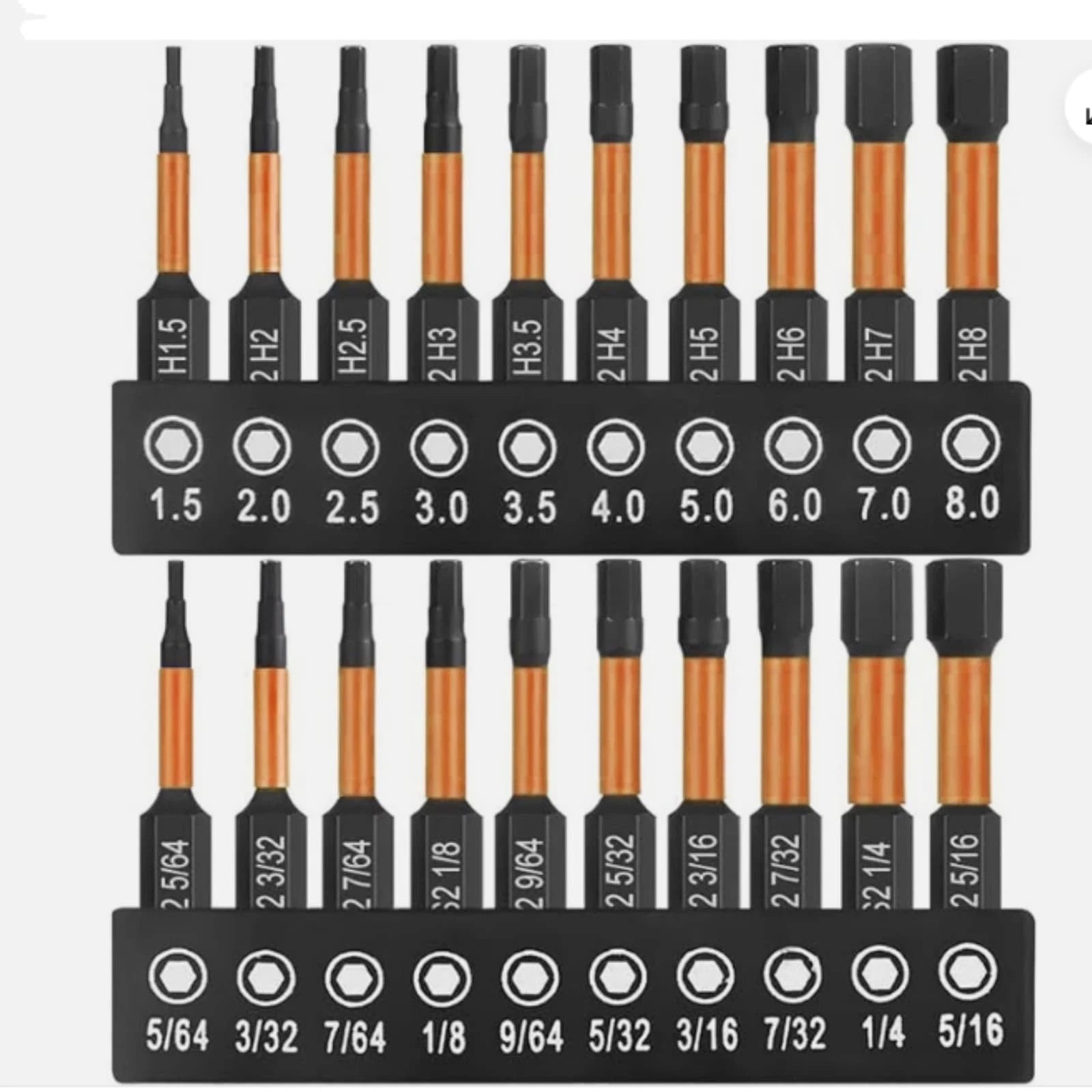 20 Piece Electric Screwdriver Bit Set with Magnetic Hex Bits
