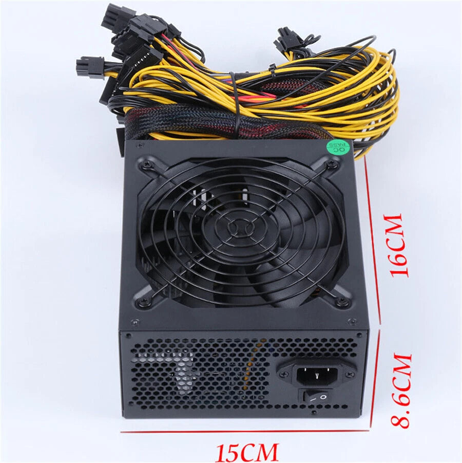 2600W Modular Power Supply for 6/8 GPU Mining Rig (Ethereum)