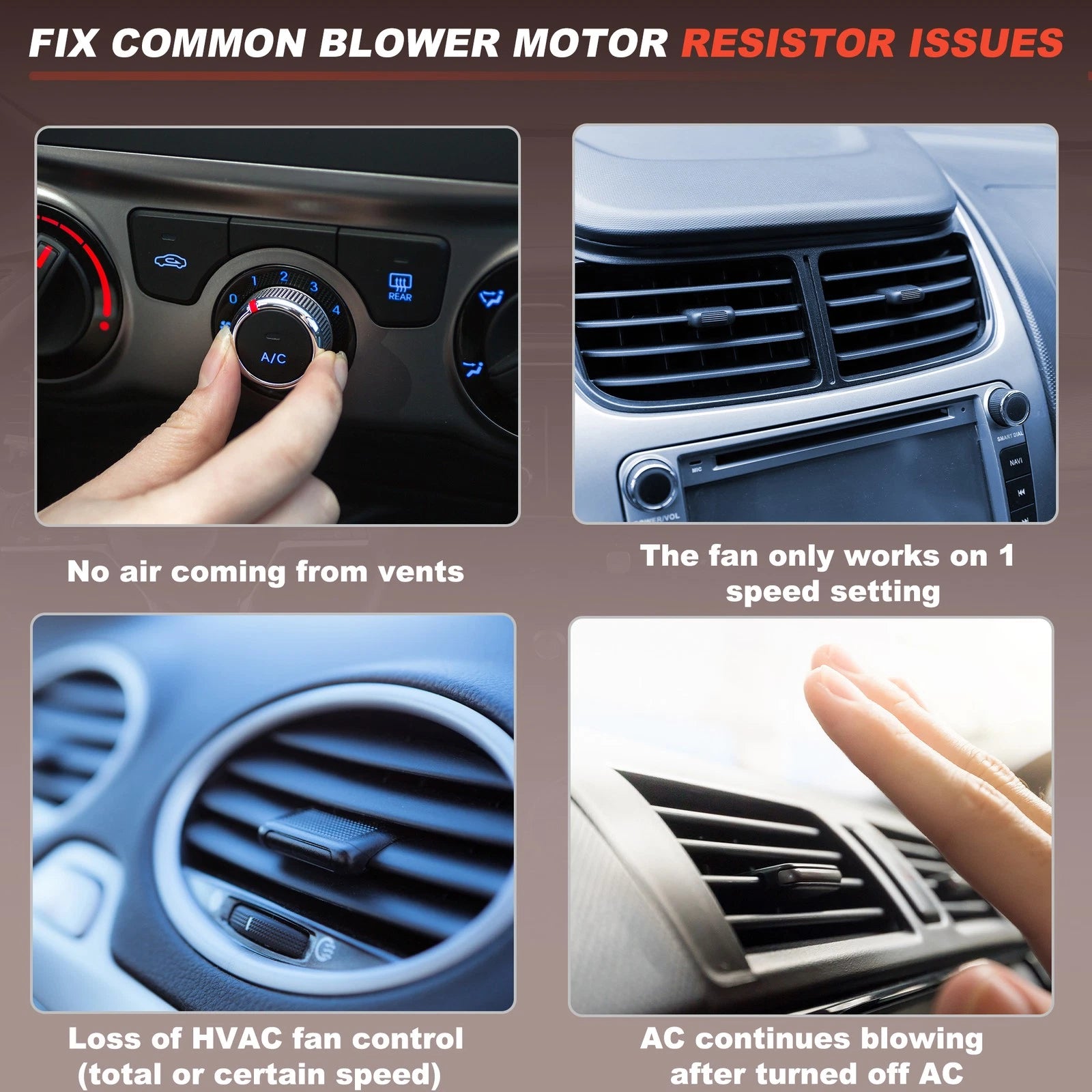 Blower Motor Resistor for Saab 9-3 (2003–2011) Replace 13250114/18085