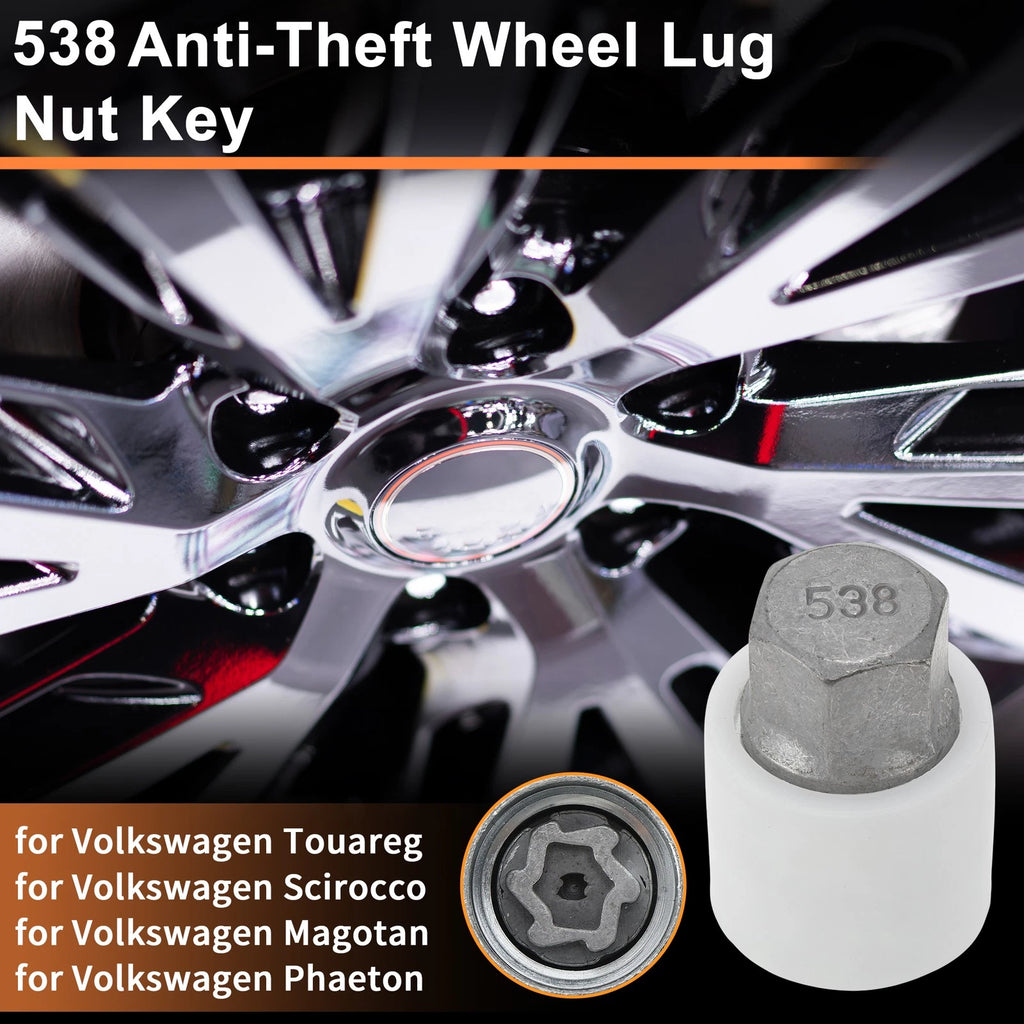 Wheel Lock Lug Nut Key Socket for Volkswagen Touareg (2005–2018)
