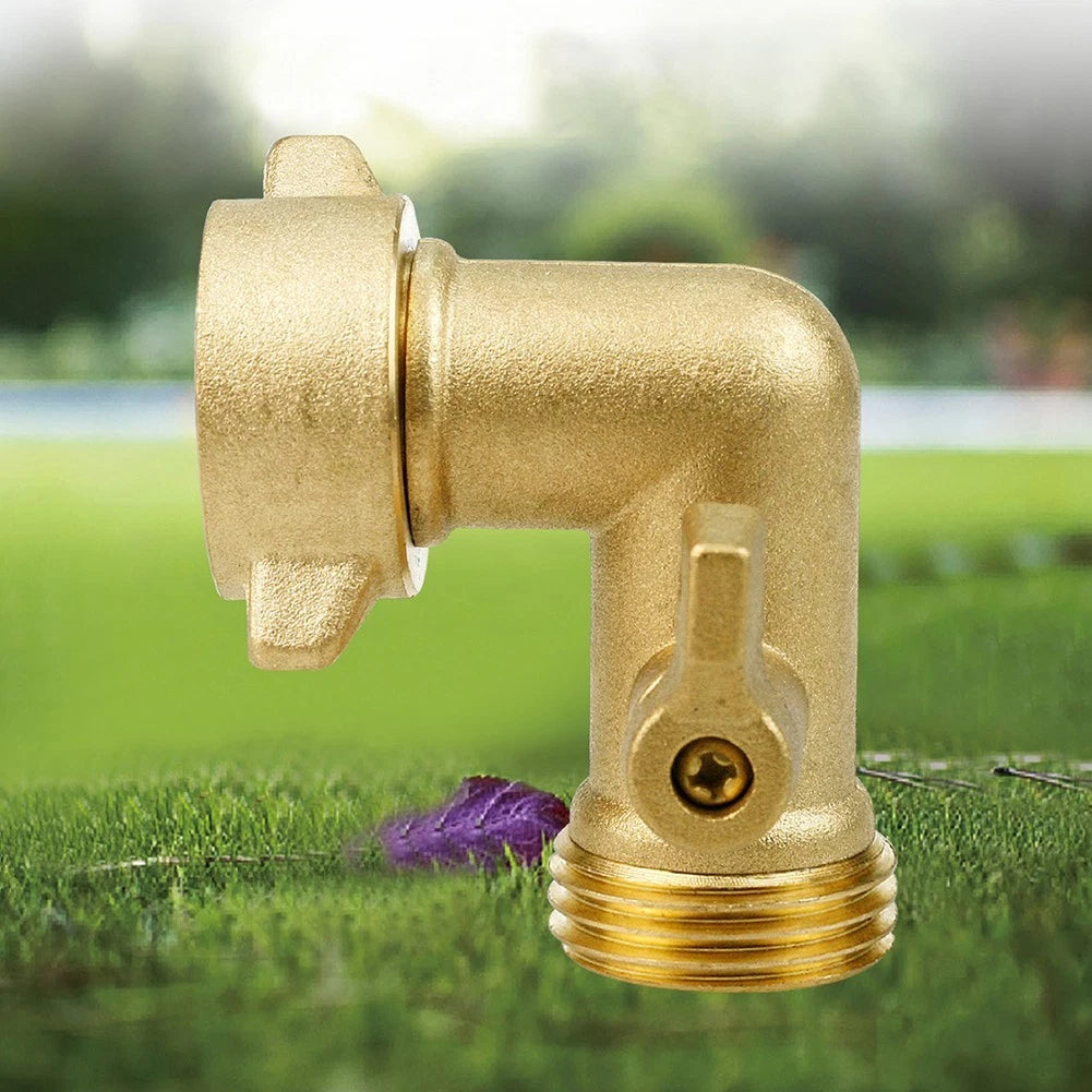 90 Degree Elbow Valve for Garden Hose Connector (Leak Proof)