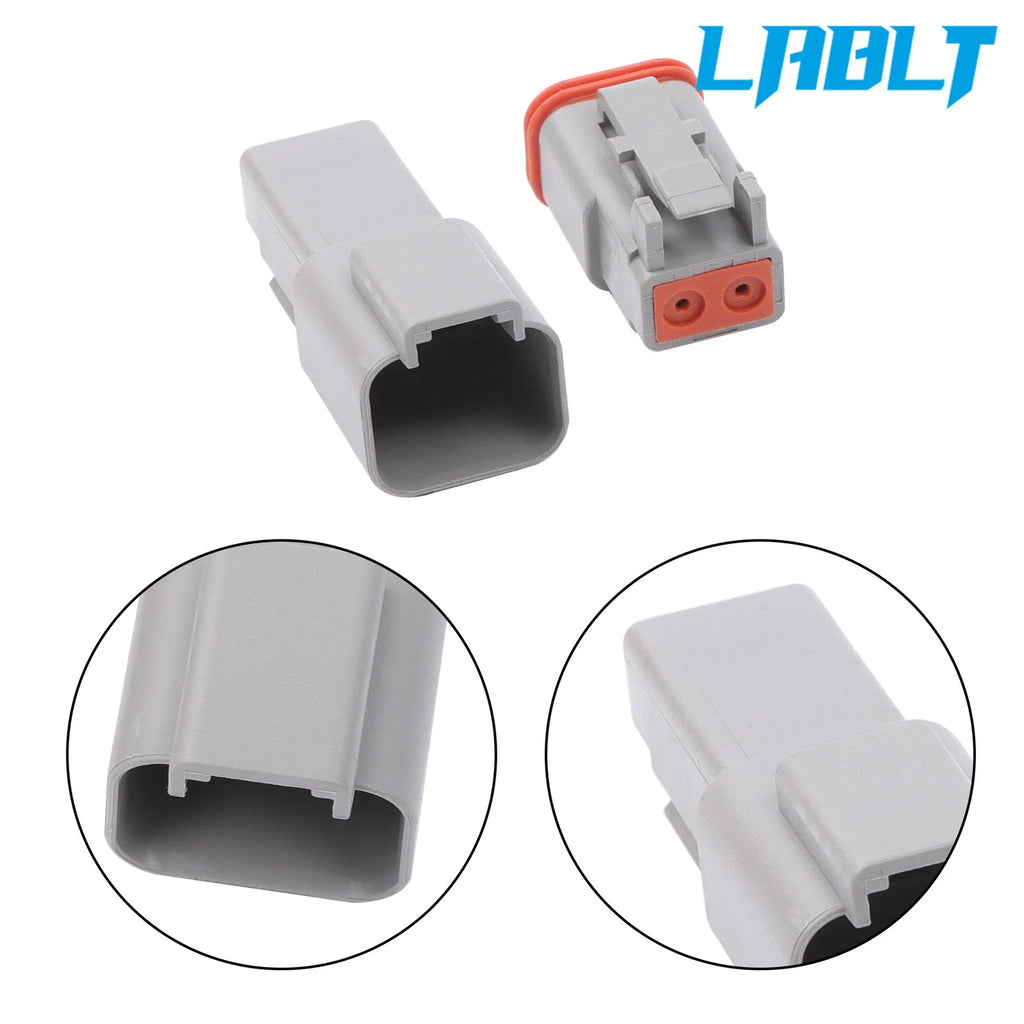 8Pcs 2Pin Waterproof Electrical Wire DT Connectors for