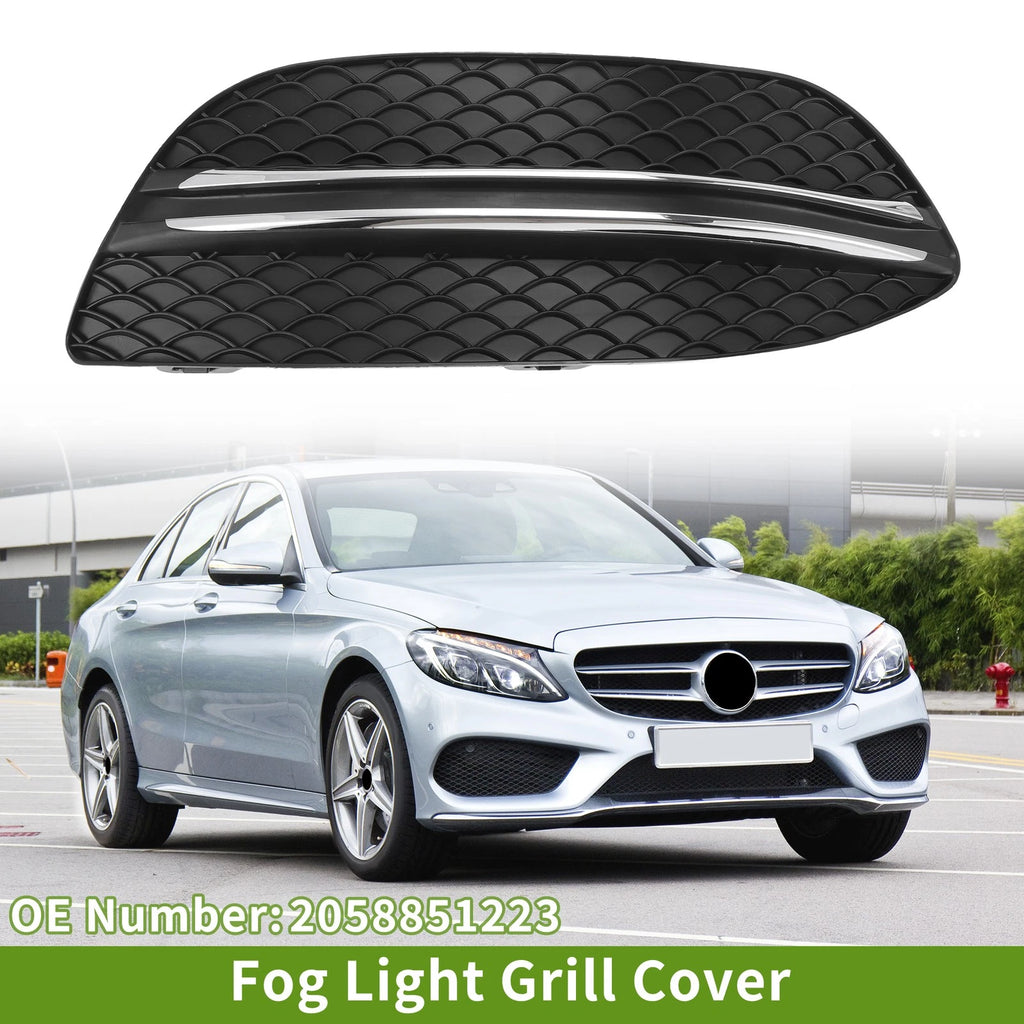 Front Right Fog Light Grill Replacement for Mercedes-Benz C-Class (2015–2021)