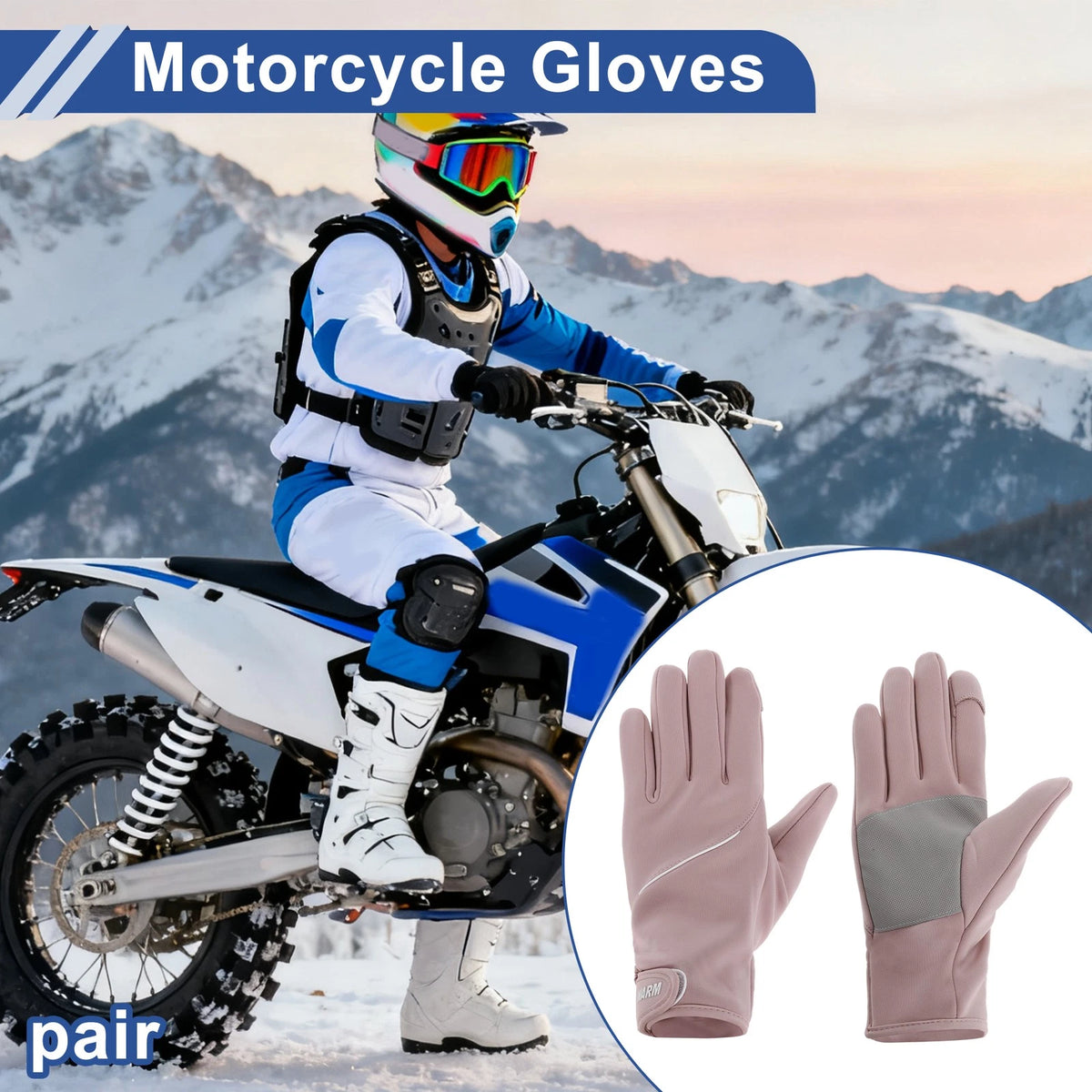 Women’s Cycling Gloves Lightweight for Mountain Biking Polyester Pink (One Size)