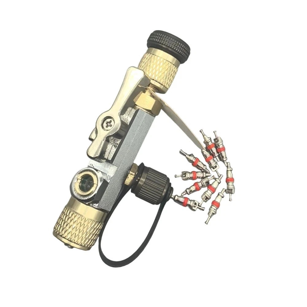 Robust Copper Alloy Valve Core Removal Tool with Sight Glass for R32 R410A