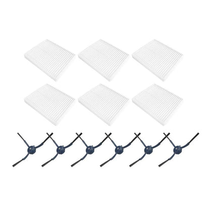 6 HEPA Filters + 6 Side Brushes for Eufy G50 L60 Vacuum