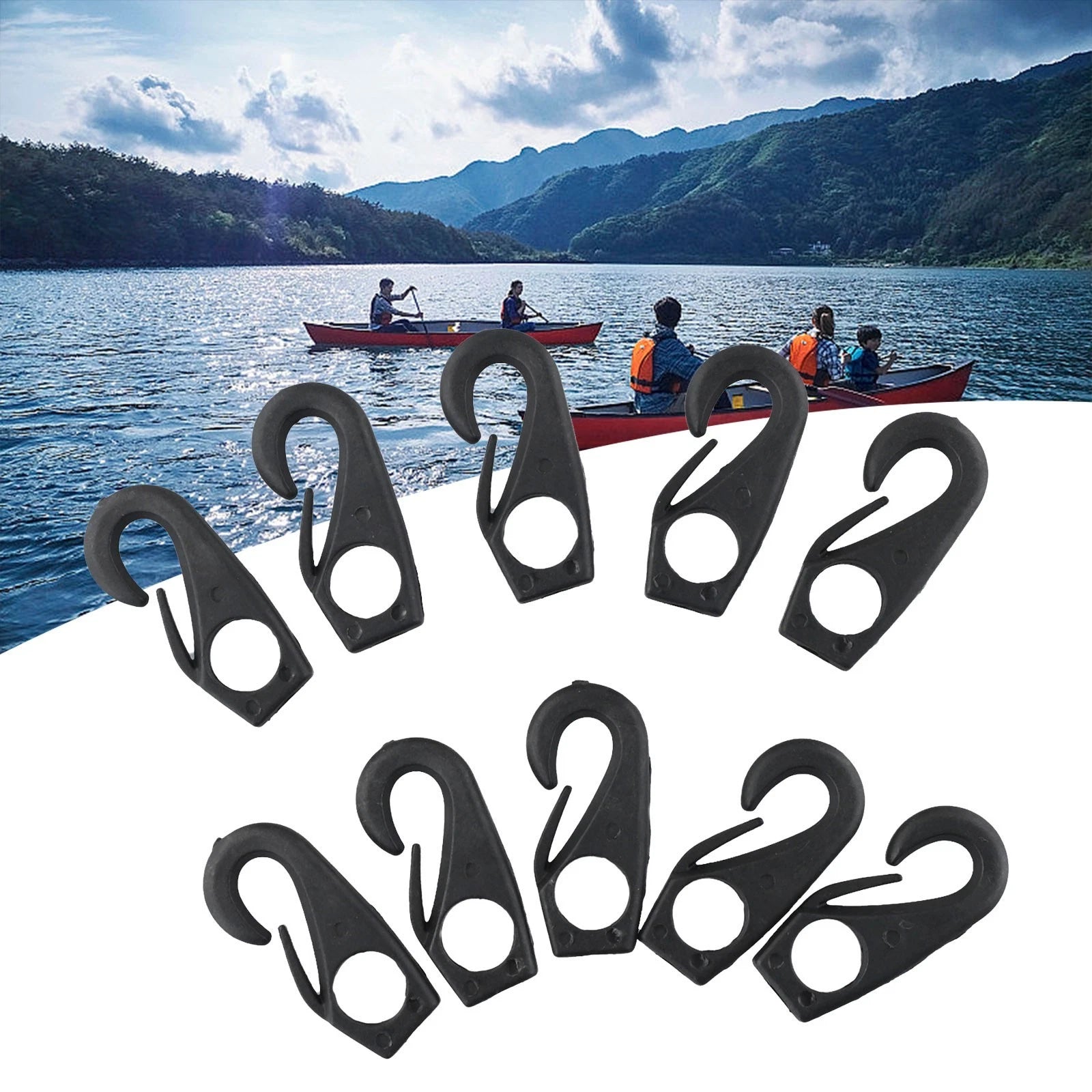 10 Pack Nylon Dragon Snap Hooks for Kayak Canoe Boat