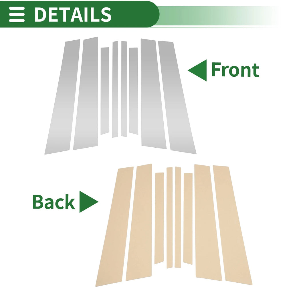 Door Pillar Window Trim Kit 8 Pcs for BMW X3 (2011–2017)
