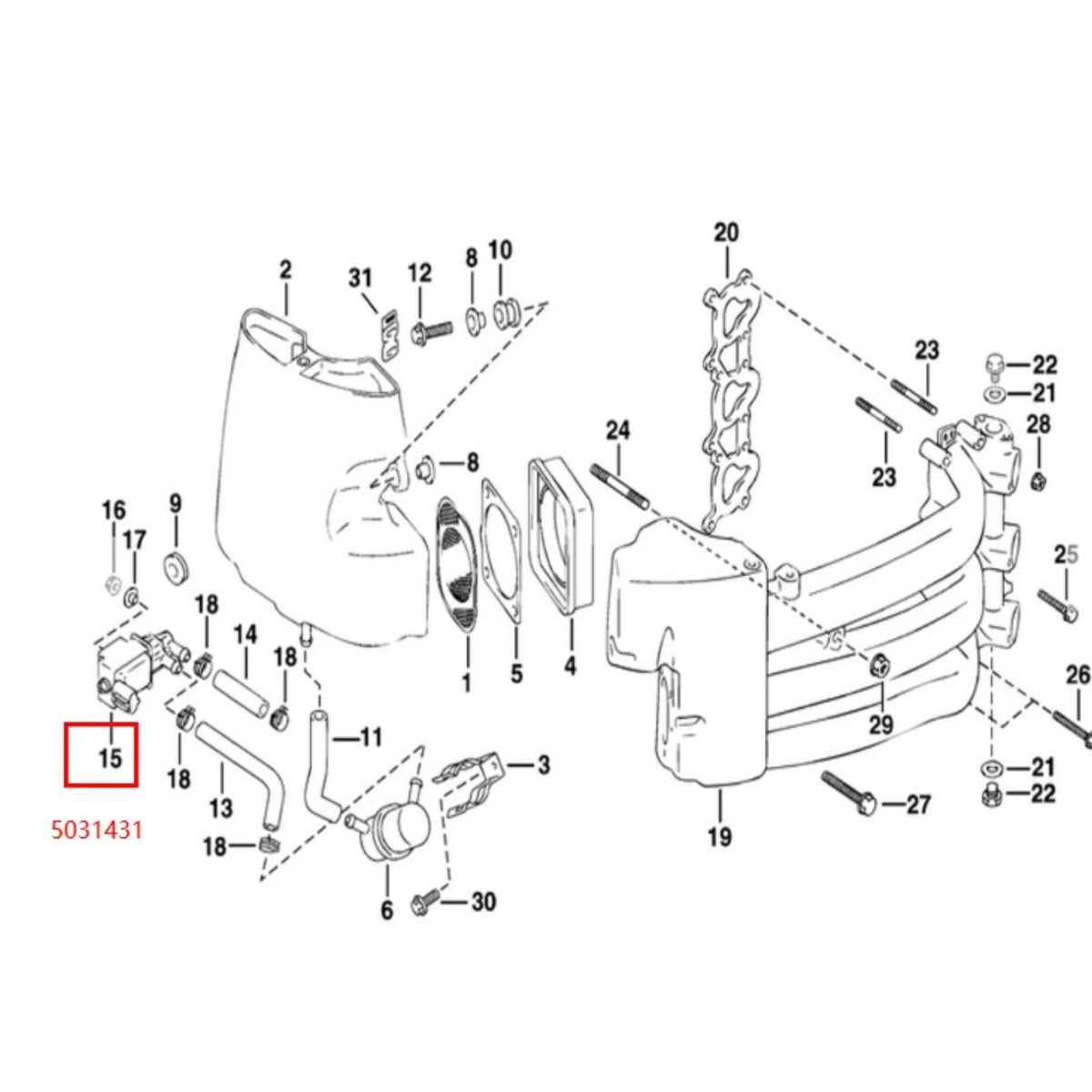 FITS BRP OMC JOHNSON EVINRUDE SOLENOID VALVE 5031431