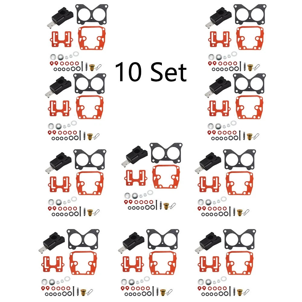 10Set Carburetor Carb Kit For Johnson Evinrude 0439076 439076 435443 Replacement