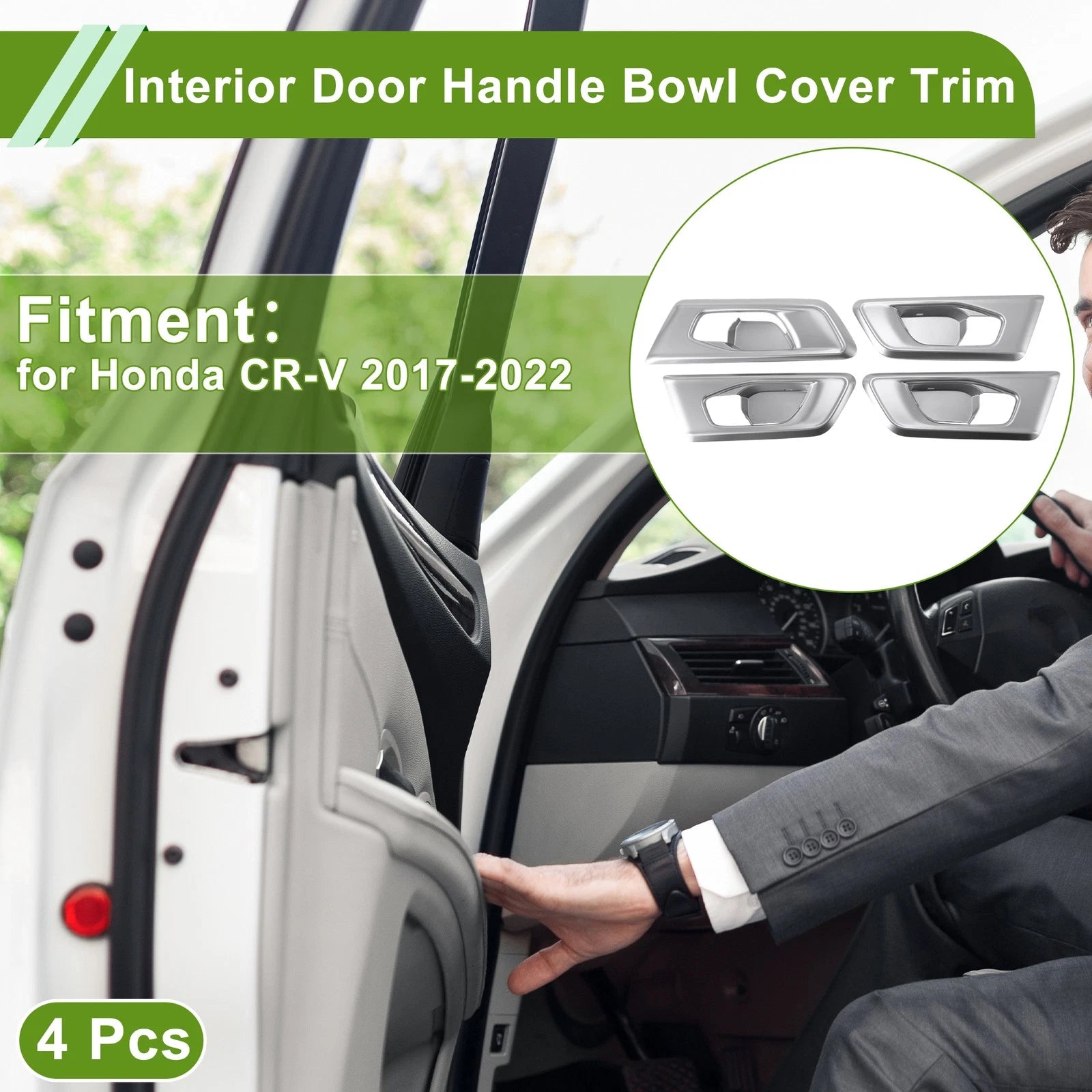 Interior Door Handle Bowl Cover Trim Replacement for Honda CR-V 2017–2022