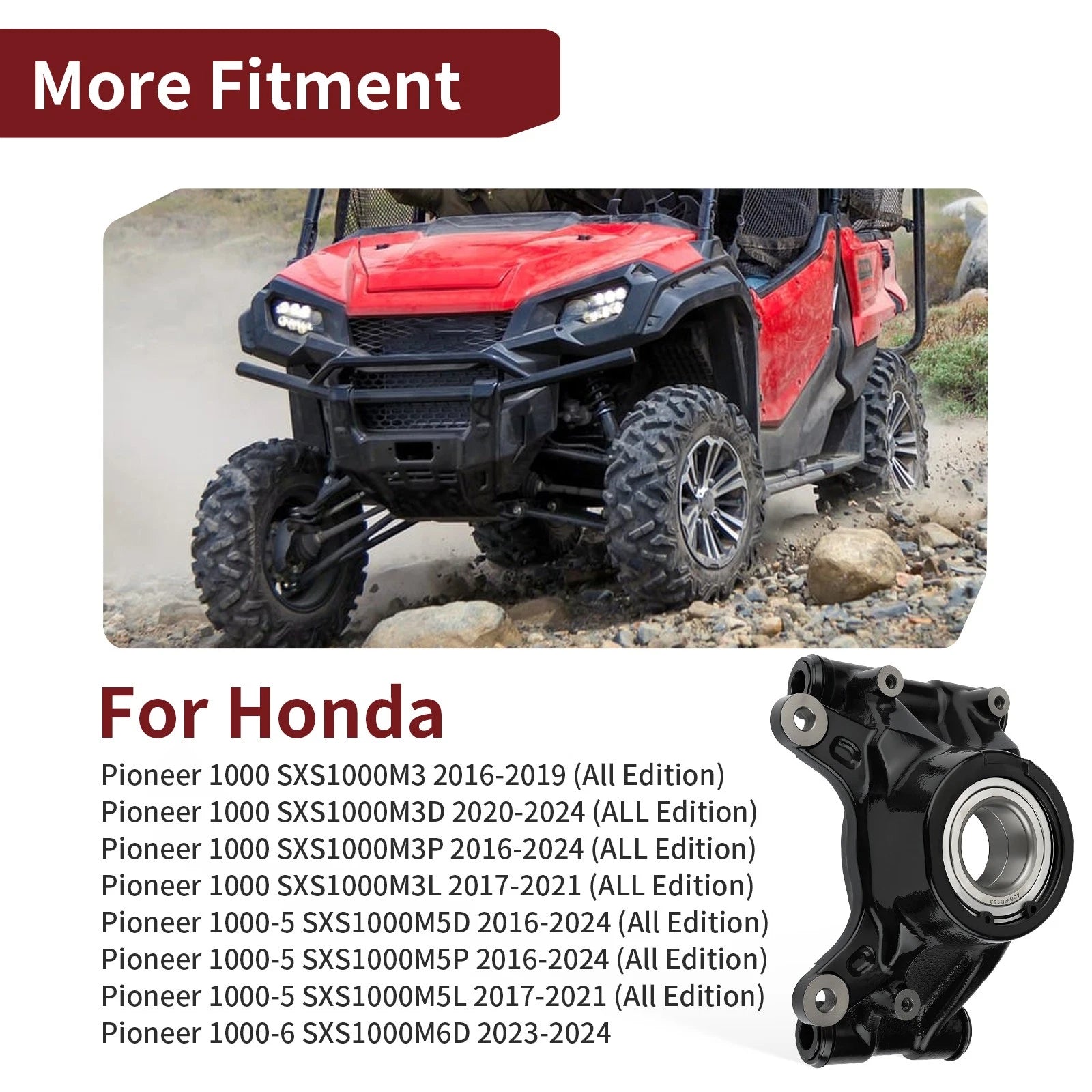 Rear Right Knuckle Kit for Honda Pioneer 1000-5 SXS1000M5 (2016–2024) 52210-HL4-A00