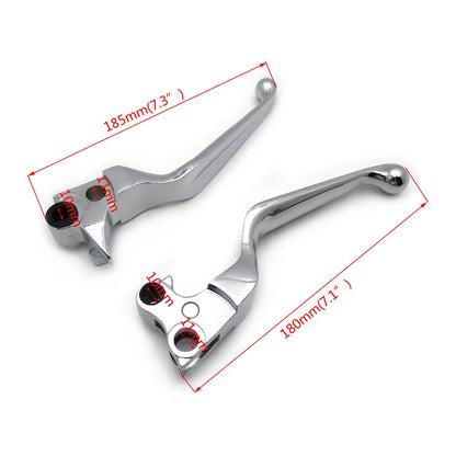 Chromed Brake Clutch Hand Levers for Harley XL Dyna Touring Softail (1996–2003)