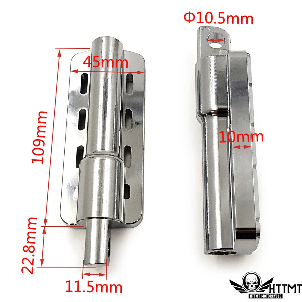Chrome Dominator Cut Foot Peg for Harley Softail (2012–2023)