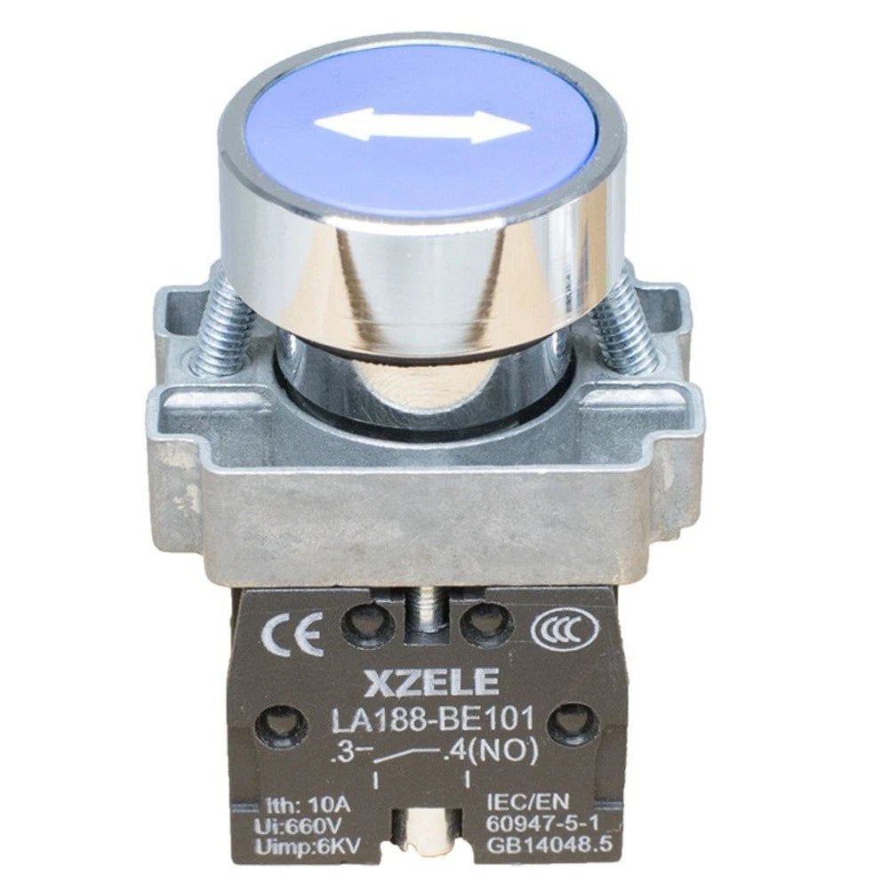 Pushbutton Switch for LA188-BA3665 (1NO 1NC, Metal Head, Dual Color Indicator)