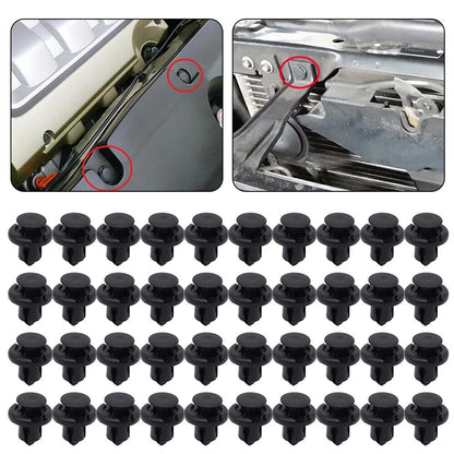 40 Pieces Black Nylon Clips for Bumper and Side Skirt Trim