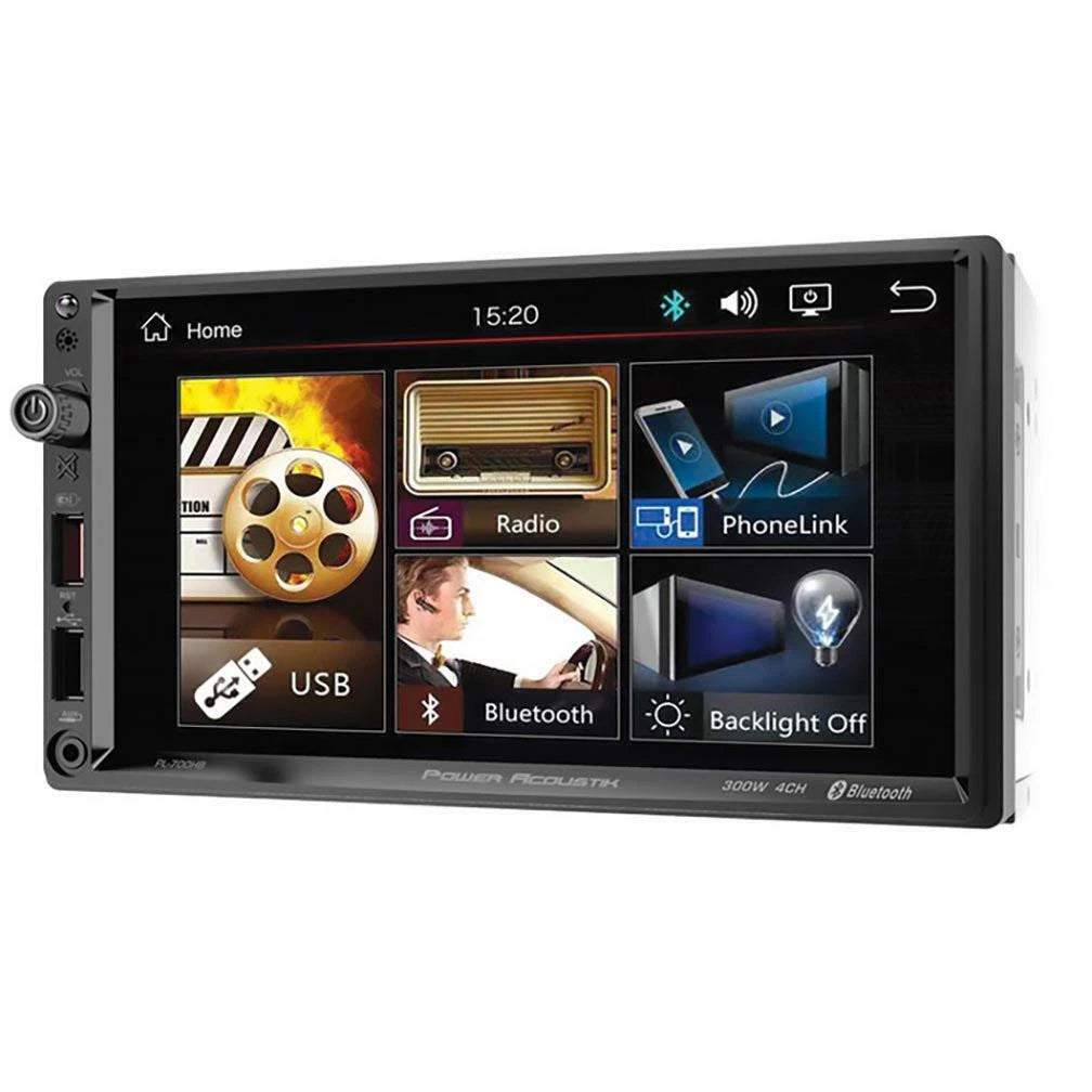 Power Acoustik PL700HB 7" Double Din Multimedia Unit for Universal Vehicles (2010–2023)