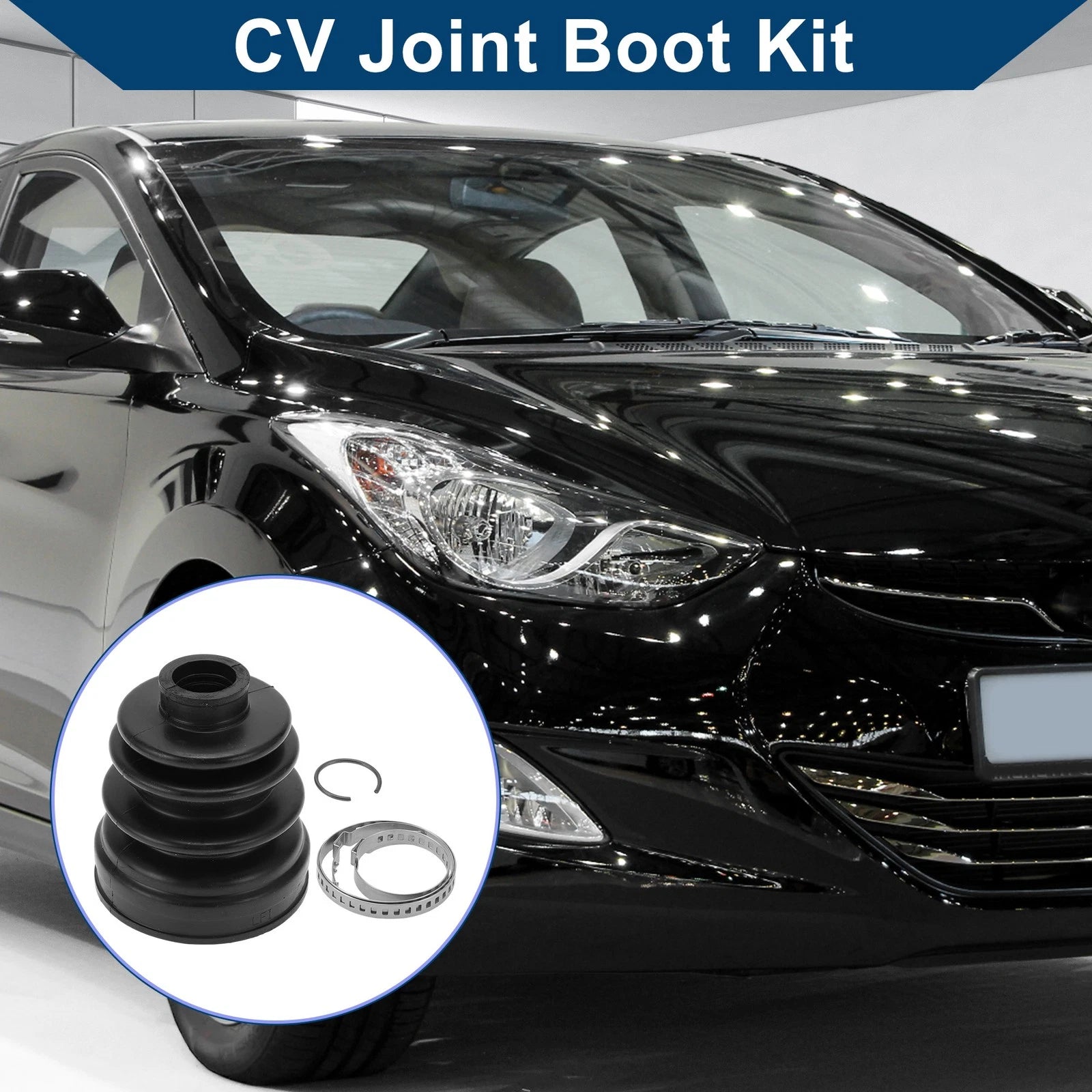 Inner CV Joint Boot Kit with Clamps for Hyundai Elantra (2011–2016)