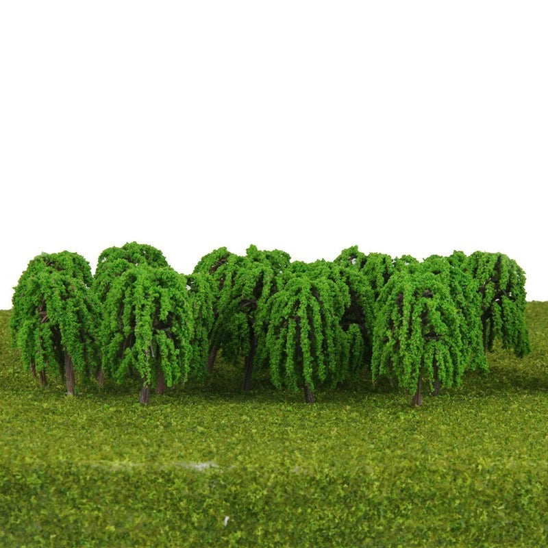 25pcs Miniature Willow Model Trees for Train Railroad Layout Scenery
