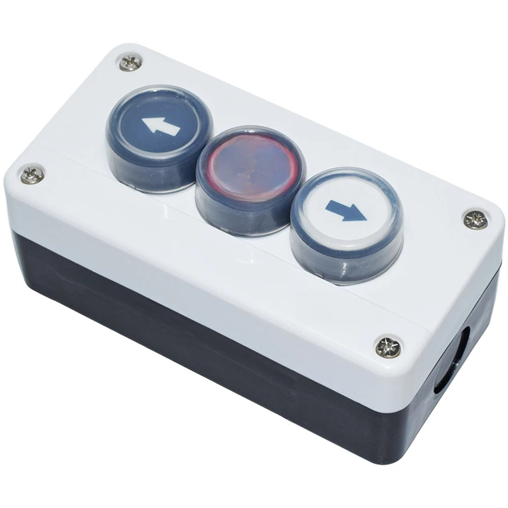 Waterproof Push Button Switch Box for XAL B324 (3 Hole, ABS, White)