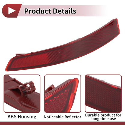 2X Rear Bumper Reflectors No.5C6945106B for Volkswagen Jetta (2015–2018)