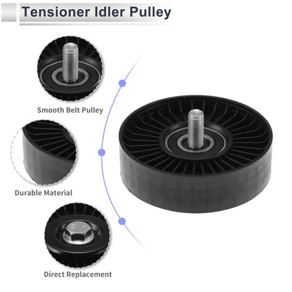 Drive Belt Idler Pulley Serpentine for Chevrolet C1500 (1990–1991) 36419 Plastic