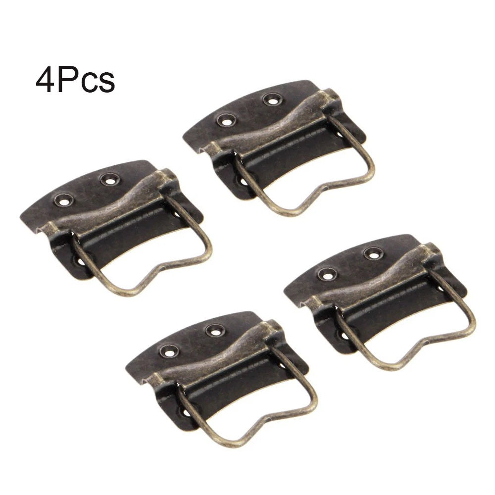 4X Antique Bronze Door Pull Handle Ring Knob Hardware for Dresser/Toolbox