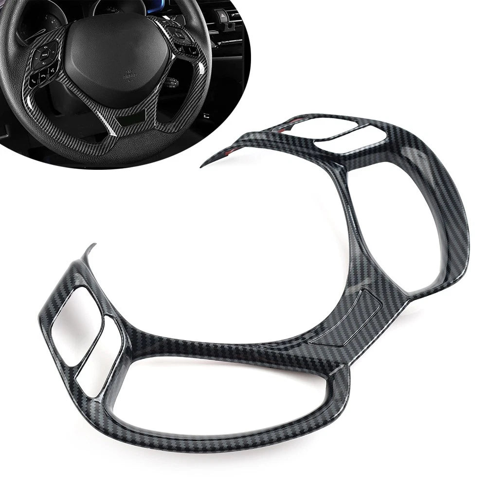 Steering Wheel Button Panel Trim for Toyota CHR (2016–2023) Black