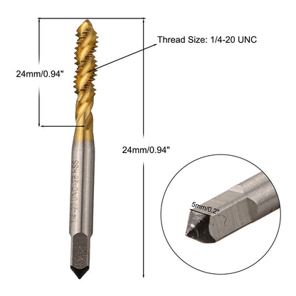 1/4-20 UNC Stainless Steel Machine Thread Tap HSS