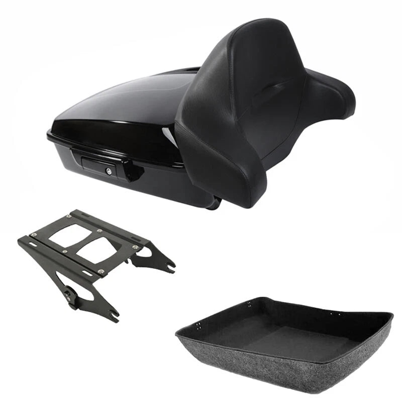 Chopped Trunk Backrest Pad Mount Rack for Harley Davidson Touring (2014–2026)