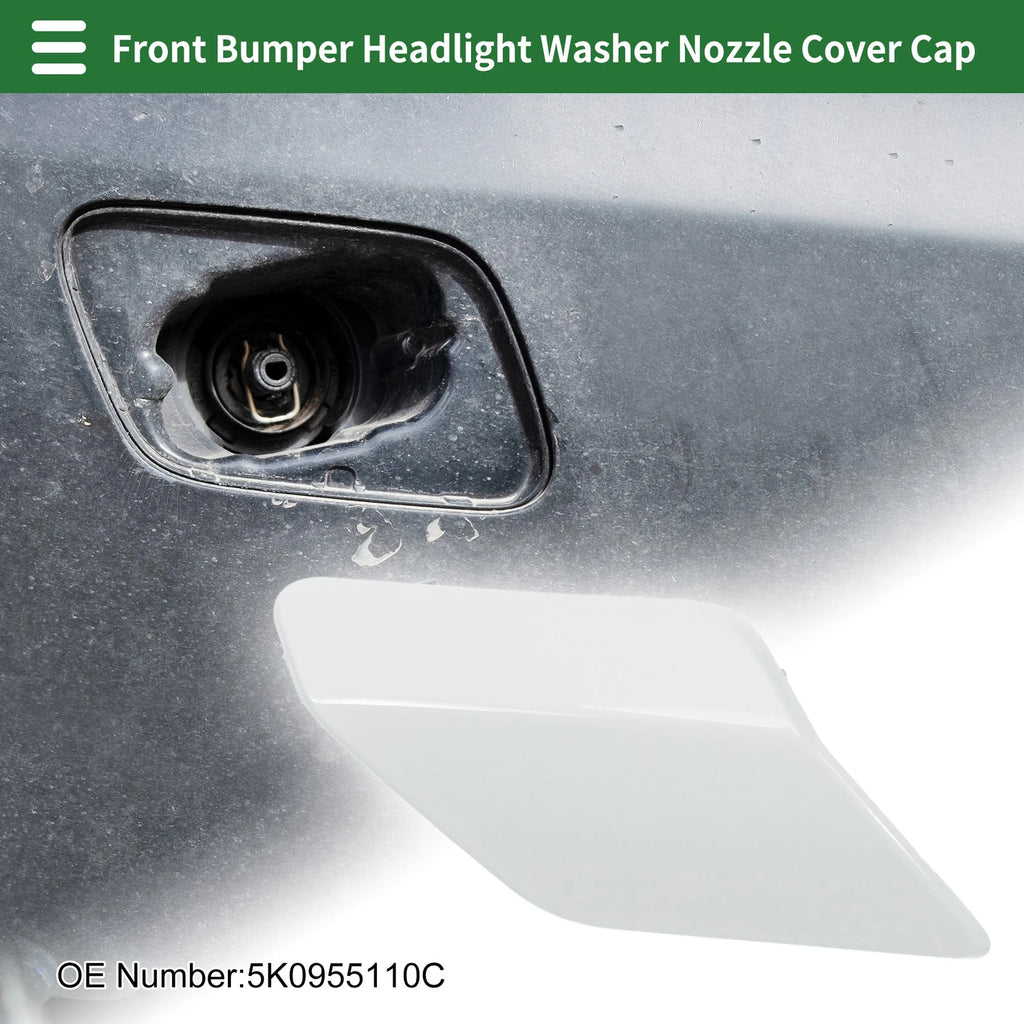 Front Right Washer Nozzle Cover Cap for VW Golf VI (2008–2012) - White