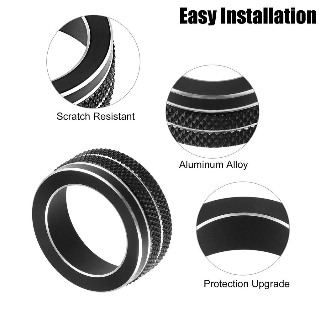 Engine Start Button and AC Knob Ring Cover Set for Toyota Corolla (2014–2018)