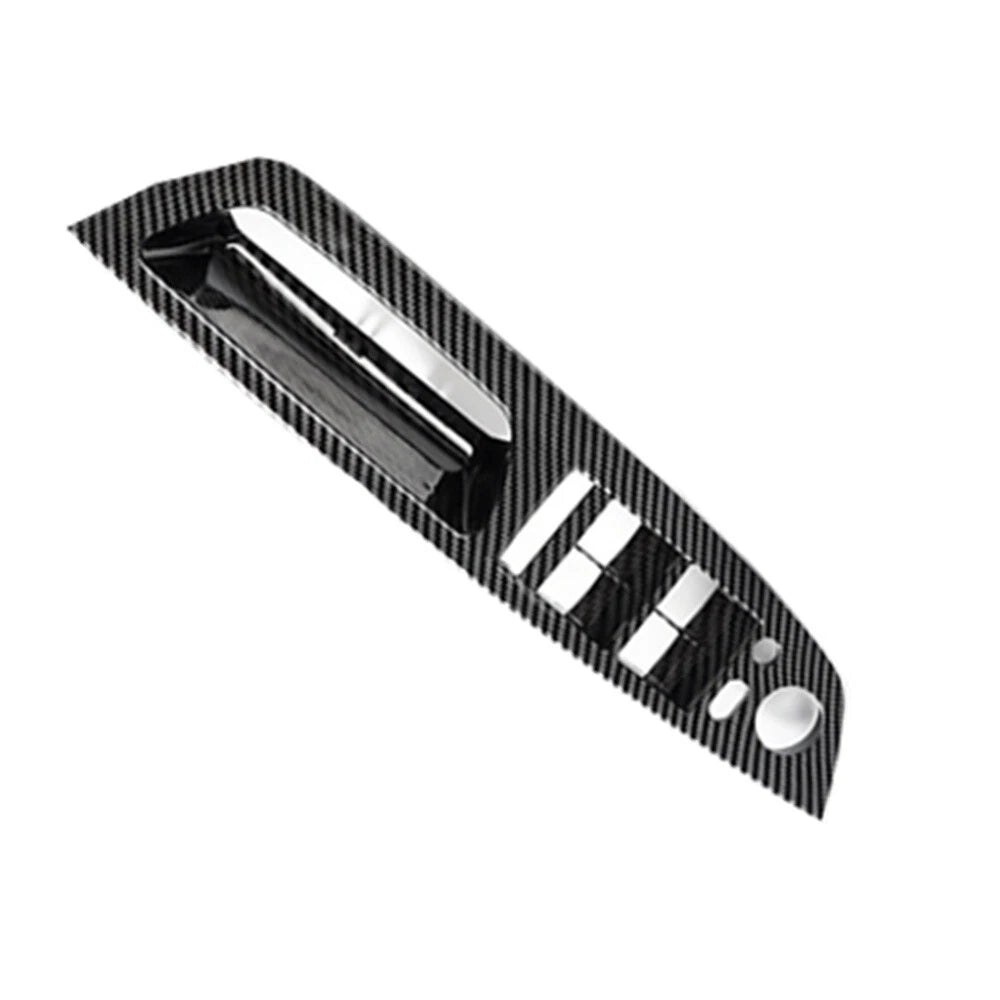 4x Carbon Fiber Look Interior Window Switch Panel Door Handle Trim For BMW X5 X6