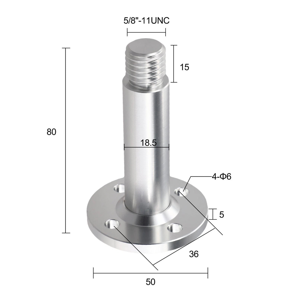 5/8 Inch Aluminum Alloy GNSS Antenna Base for Surveying and Mapping