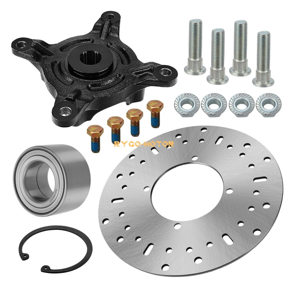 Front Wheel Hub w/Disc Rotor Bearing Kit for Polaris Ranger 500 570 EV (2017–2024)